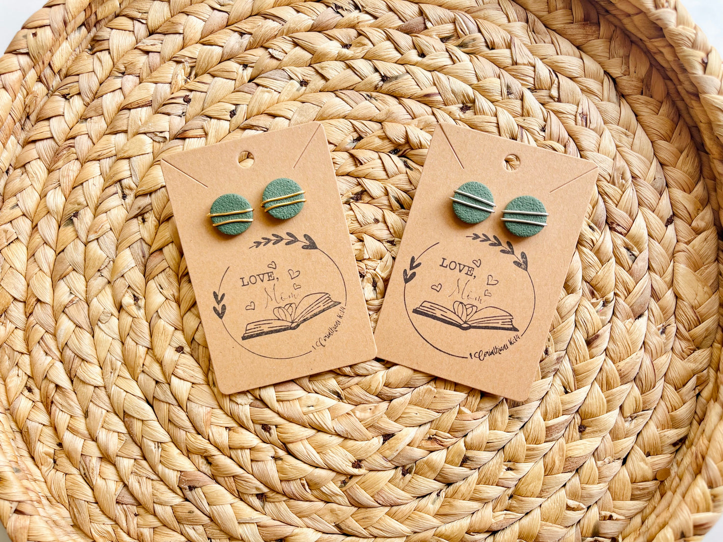 Green Wire Studs