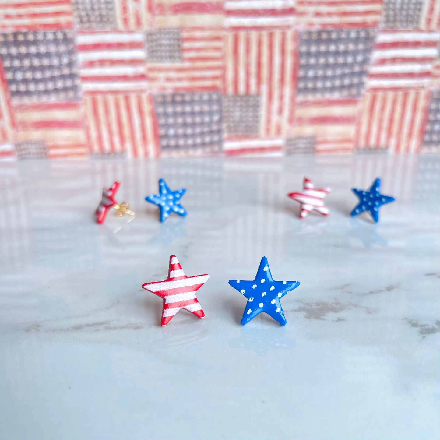 US Flag Star Studs